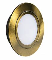 Точечный встраиваемый светодиодный светильник LED Polus 4W, 220V, античная бронза, теплый белый — купить оптом и в розницу в интернет магазине GTV-Meridian.
